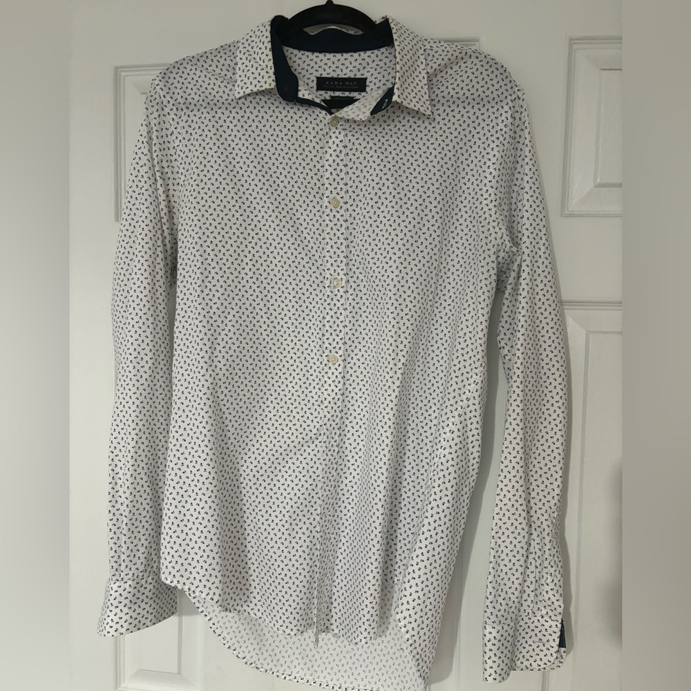 Zara Men's Rose Patterned Shirt